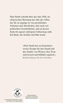 Patti Smith: Im Jahr des Affen, Buch
