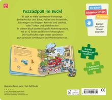 Steffi Korda: Ravensburger Puzzle-Buch: Fahrzeuge - Kinderbuch ab 3 Jahren, Puzzle mit 12 Teilen, Spielbuch, Wimmelbuch, Pappbilderbuch, Buch