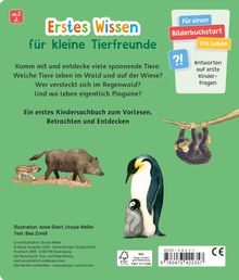 "Erstes Wissen für kleine Tierfreunde" ab 2 J. Ein Kindersachbuch über Tiere mit Illustrationen von Anne Ebert und Ursula Weller.
