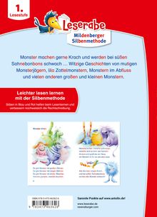 Cee Neudert: Monstergeschichten - lesen lernen mit dem Leseraben - Erstlesebuch - Kinderbuch ab 6 Jahren mit Silbengeschichten zum Lesenlernen (Leserabe 1. Klasse mit Mildenberger Silbenmethode), Buch