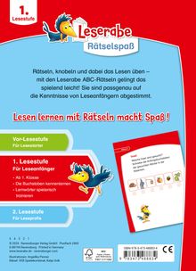 VEB SPIELEKOMBINAT Katja Volk: Ravensburger Leserabe Rätselspaß: Abc-Rätsel zum Lesenlernen - 1. Lesestufe für Leseanfänger, Buch