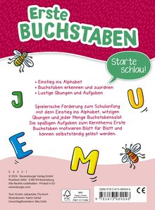 Ravensburger Mein Block zum Schulanfang: Erste Buchstaben - Rätselblock ab 6 Jahre - Buchstaben lernen, Buch