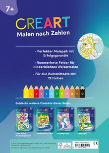 Ravensburger CreArt Malen nach Zahlen ab 7: Wilde Tiere, Malbuch, 24 Motive, Buch