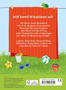 Tanja Bürgermeister: Ravensburger Mein kunterbunter Ferien-Rätselblock - Rätselspaß im Urlaub, auf Reisen oder Zuhause - Ferien Unterhaltung für Kinder von 7 bis 9 Jahren, Buch