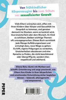 Titel: "Von frühkindlicher Körperneugier bis zum Schutz vor sexualisierter Gewalt".  
Beschreibung über Eltern, Kinder und Sexualität.  
Empfohlen wird das Buch von Eliane Retz, das Orientierung und praxistaugliche Unterstützung bietet.  
Verlag: Piper.