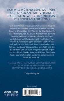 Ein blauer Hintergrund mit Texten über Wut, Verlust und Beziehungen. Unten steht: "everlove by PIPER" und eine ISBN.