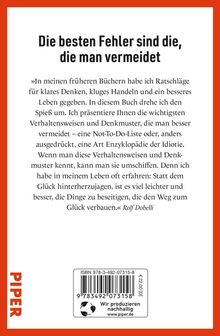 Rolf Dobelli: Die Not-To-Do-Liste, Buch