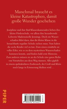 Roter Hintergrund, cremefarbener Text: "Manchmal braucht es kleine Katastrophen, damit große Wunder geschehen". Unten steht "PIPER".