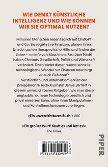 Titel: "Wie denkt künstliche Intelligenz?". Beschreibung über KI im Alltag und deren Chancen/Gefahren. Zitate von BBC und The Times.
