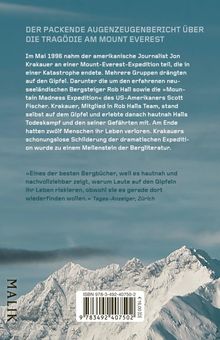 Der Text beschreibt eine Mount-Everest-Expedition von Jon Krakauer im Mai 1996, die tragisch endete.