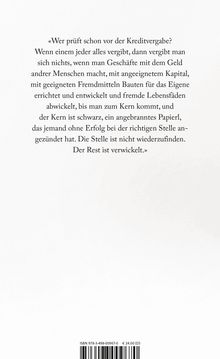 Der Text beschreibt Zweifel an der Kreditvergabe und die Schwierigkeit, den "Kern" eines Problems zu erkennen.