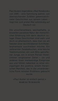 Paul Auster: Das rote Notizbuch, Buch