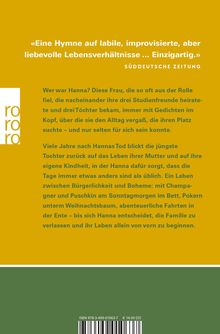 Zitat von Süddeutsche Zeitung: «Eine Hymne auf labile, improvisierte, aber liebevolle Lebensverhältnisse … Einzigartig.» Text über Hanna.