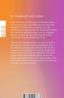 Mascha Kaléko: Das lyrische Stenogrammheft / Kleines Lesebuch für Große, Buch