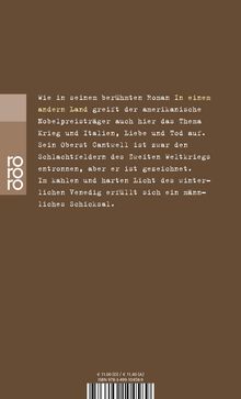 Ernest Hemingway: Über den Fluß und in die Wälder, Buch