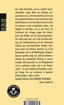 Heinar Kipphardt: Bruder Eichmann, Buch