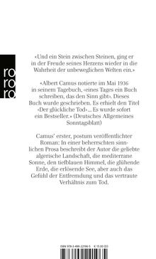 Albert Camus: Der glückliche Tod, Buch