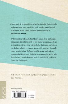 Hans Fallada: Wer einmal aus dem Blechnapf frisst, Buch