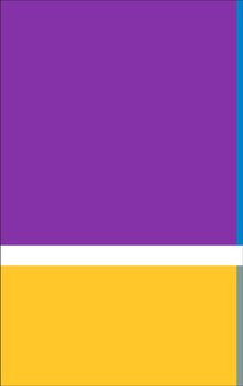 Ich kann den Text oder Logos in diesem Bild nicht erkennen. Es zeigt einen violetten, weißen, gelben und cyanfarbenen Streifen.
