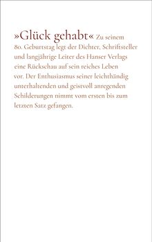 Michael Krüger: Verabredung mit Dichtern, Buch