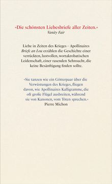 Guillaume Apollinaire: Briefe an Lou, Buch