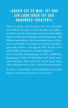 „Sagen Sie es mir: Ist das ein Land oder ist das absurdes Theater?“ Text auf blauem Hintergrund beschreibt Konflikte.