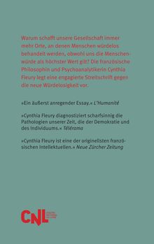 Cynthia Fleury: Die Klinik der Würde, Buch