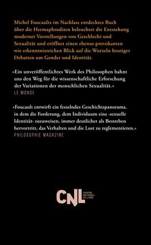 Text über ein posthum gefundenes Buch von Michel Foucault zur Geschlechtsidentität. Logo: CNL Centre National du Livre.