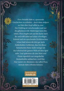 Text über Flora Brimble und ihr Abenteuer, verschnörkelte Umrandung, Blumenmuster, Punkte sammeln bei Antolin.de.