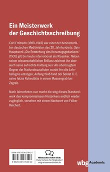 Carl Erdmann: Die Entstehung des Kreuzzugsgedankens, Buch