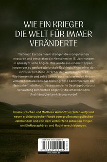 "Wie ein Krieger die Welt für immer veränderte" steht im Zentrum vor einem düsteren, bewölkten Himmel über einer Hügellandschaft.