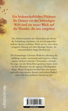 Ein leidenschaftliches Plädoyer für Demut vor der lebendigen Welt. Beige Hintergrund, roter und schwarzer Text.