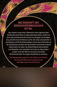 "Die Zukunft des Geschichtenerzählens ist da." Text über Zelus Krise, Büchererfolg und Kontrolle. Künstlerisches Design.