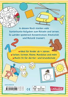 Laura Leintz: Mein bunter Lern- und Rätselblock: Kindergarten, Buch