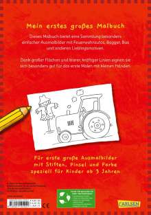 Eva Muszynski: Mein erstes großes Malbuch: Fahrzeuge: Malen ab 3 Jahren, Buch