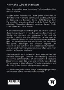 Niemand wird dich retten. Geschichten über Verantwortung, Verlust und den Mut, neu anzufangen. Ein Buchcover.