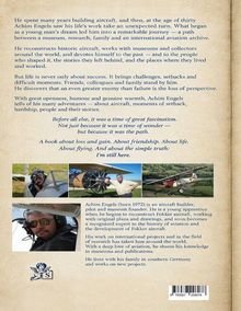Beschreibt Achim Engels' Leben und Karriere in der Luftfahrt sowie Herausforderungen, mit Fotos darunter.