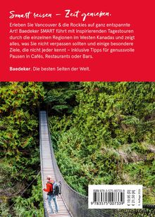 Texte beschreiben Reisen in Vancouver und die Rockies mit Baedeker SMART. Unten: Ein Mann auf einer Hängebrücke im Wald.