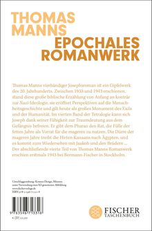 THOMAS MANNS EPOCHALES ROMANWERK. Text über den Josephsroman von Thomas Mann und seine historische Bedeutung. Fischer Logo.