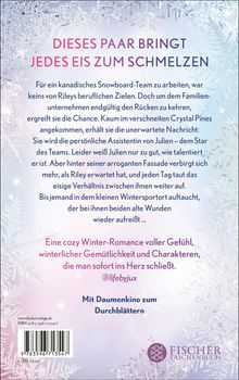 "DIESES PAAR BRINGT JEDES EIS ZUM SCHMELZEN" steht oben. Schneeflocken umrahmen den Text über Winter-Romance.
