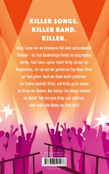 KILLER SONGS. KILLER BAND. KILLER. Dramatische Geschichte über Ruhm, Gefahr und einen rätselhaften Tod in der Musikszene. Farbenfrohe, abstrahierte Konzertszene mit jubelndem Publikum.