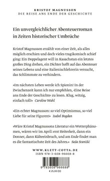 Text: Kristof Magnusson, "Die Reise ans Ende der Geschichte". Ein Abenteuerrroman in Zeiten historischer Umbrüche.