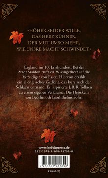 J. R. R. Tolkien: Die Schlacht von Maldon und Die Heimkehr von Beorhtnoth, Buch