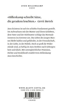 Zitat: „Hillenkamp schreibt Sätze, die geradezu leuchten.“ Gerrit Bartels. Beschreibt ein Buch über Jans schwieriges Leben.
