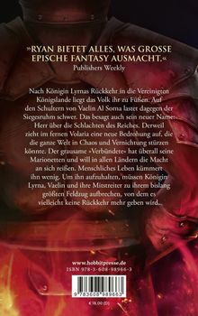 Text in weißer Schrift auf dunklem Hintergrund: eine Rezension, Buchbeschreibung und Verlagsinformationen.