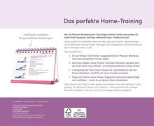 "Das perfekte Home-Training. Praktischer Aufsteller für gut sichtbare Anleitungen. Nur 10 Minuten Bewegung am Tag."
