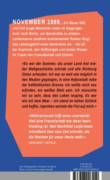 NOVEMBER 1989, die Mauer fällt, fünf Menschen nach Berlin. Lanfermanns Roman fängt das Lebensgefühl einer Generation ein.