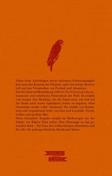 "Die Schatzinsel" ist ein bekanntes Piratenbuch. Die Ausgabe glänzt wie Käpt’n Flints Schatz. "MINALIMA CLASSICS"-Logo. Papagei-Illustration.