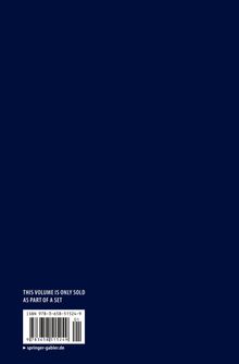 "This volume is only sold as part of a set." ISBN mit Barcode. Dunkelblauer Hintergrund.