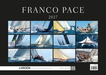 "FRANCO PACE 2027" oben, darunter Segelboote auf dem Meer. "***LAROON***" Fotokunst, Galerie-Qualität.